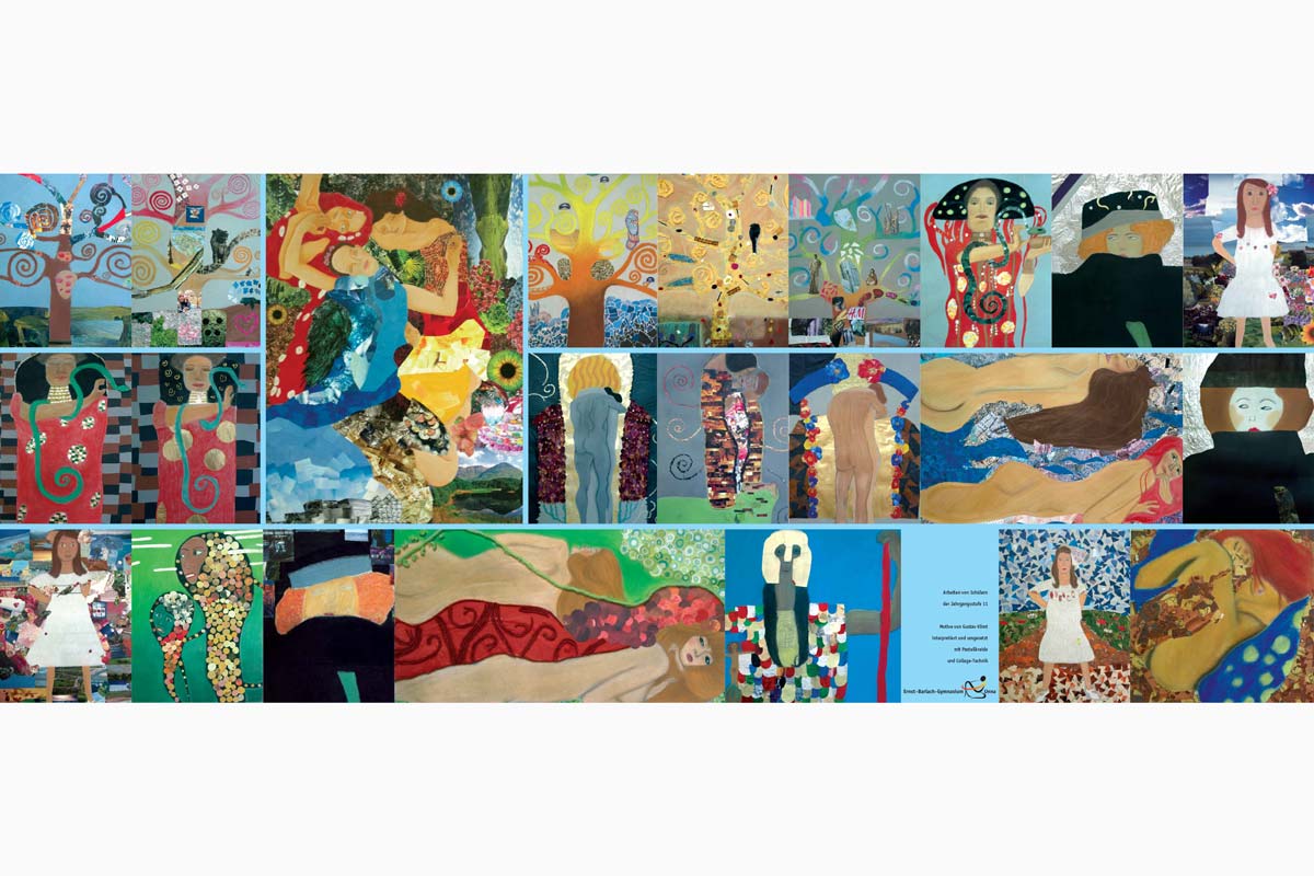 Kunstprojekt Collagen Gustav Klimt