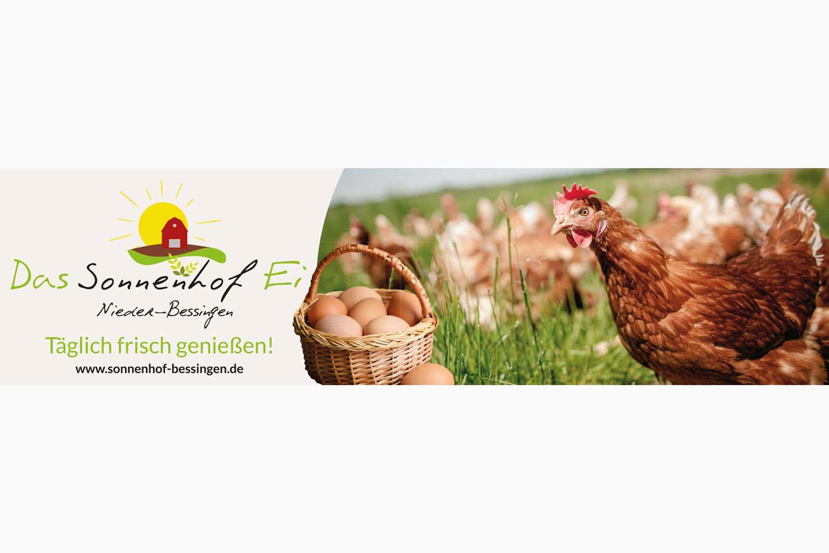 Banner Hühnermobilstall