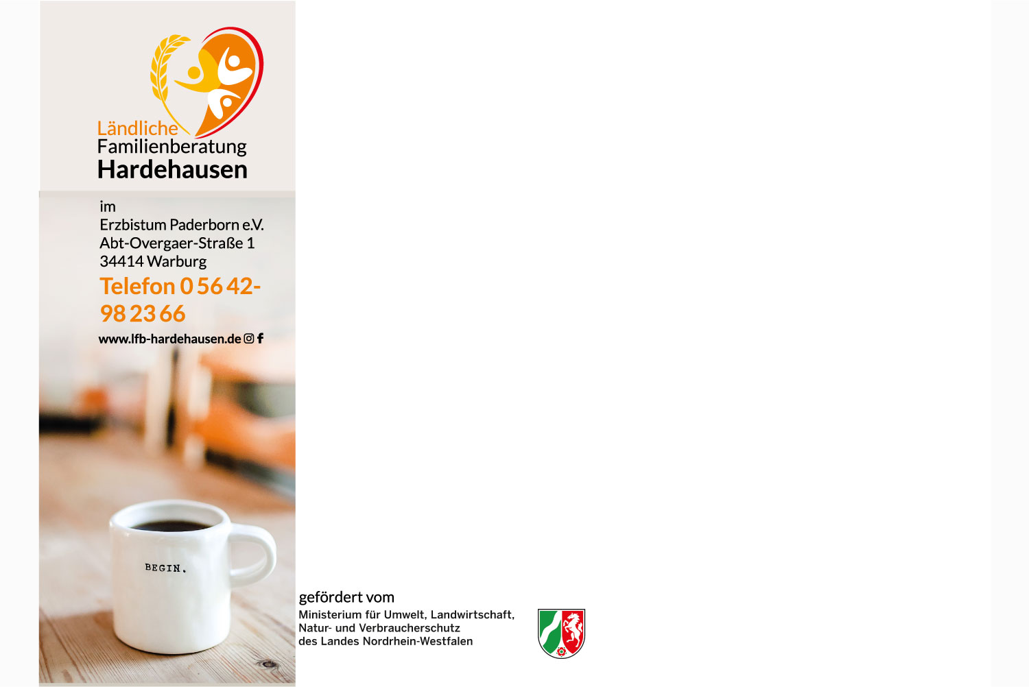 Postkarten zur Kontaktaufnahme mit den Menschen, die das Gesprächsangebot in Anspruch nehmen möchten