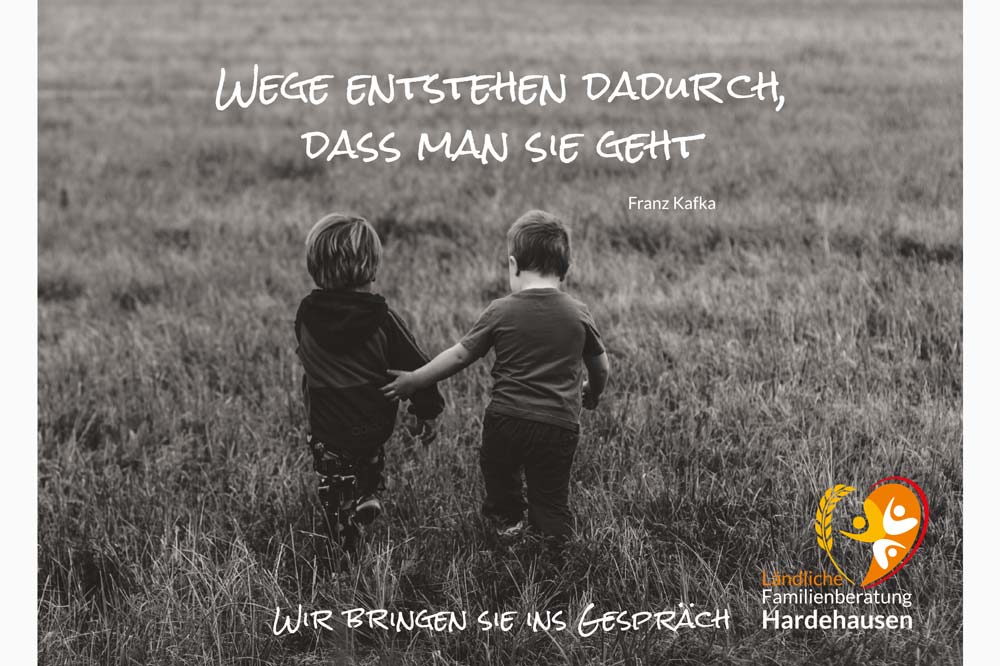 Postkarten zur Kontaktaufnahme mit den Menschen, die das Gesprächsangebot in Anspruch nehmen möchten