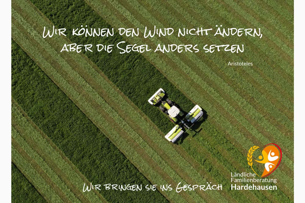 Postkarten zur Kontaktaufnahme mit den Menschen, die das Gesprächsangebot in Anspruch nehmen möchten